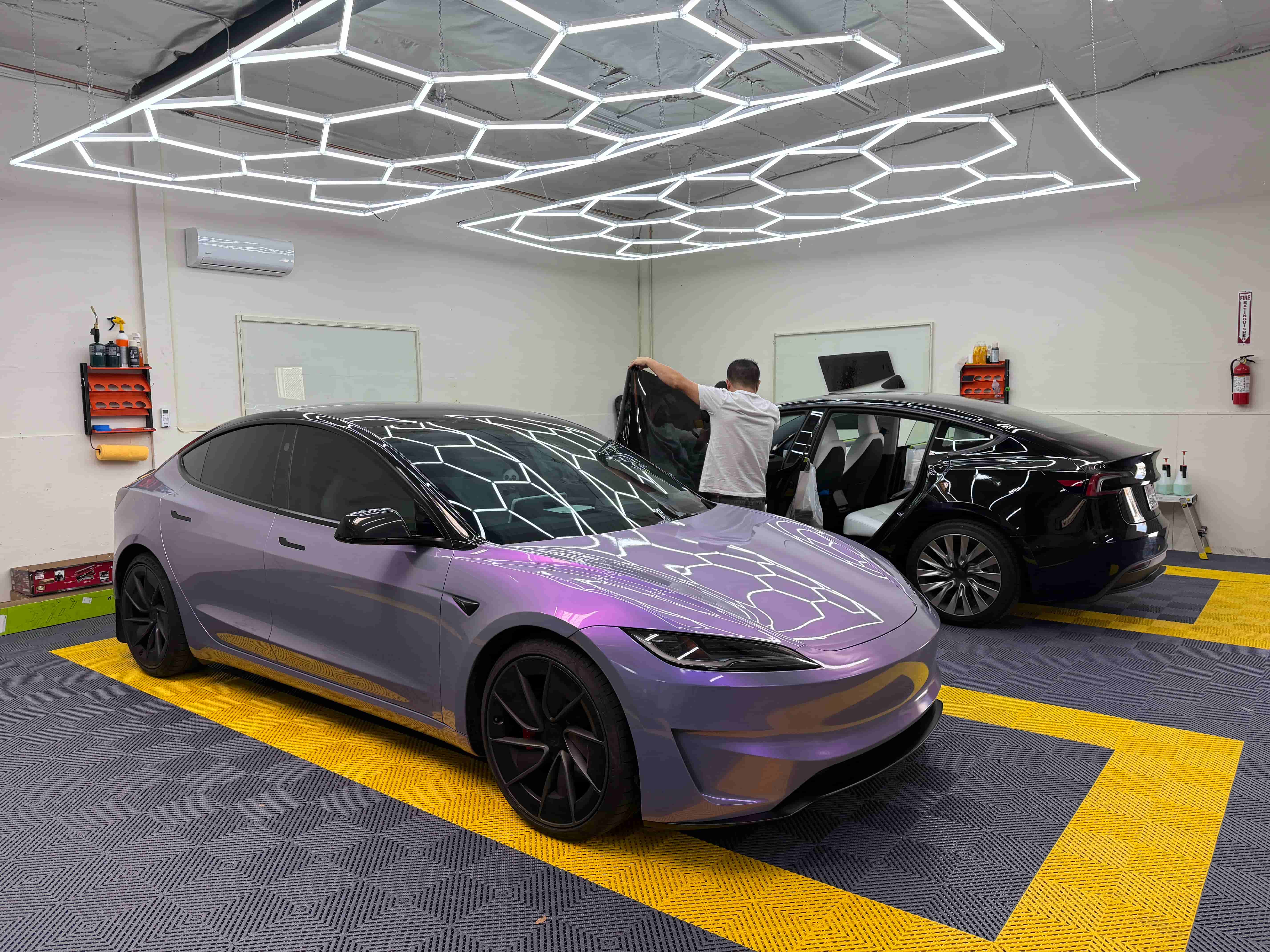 Crystal plating on paint surface car beauty